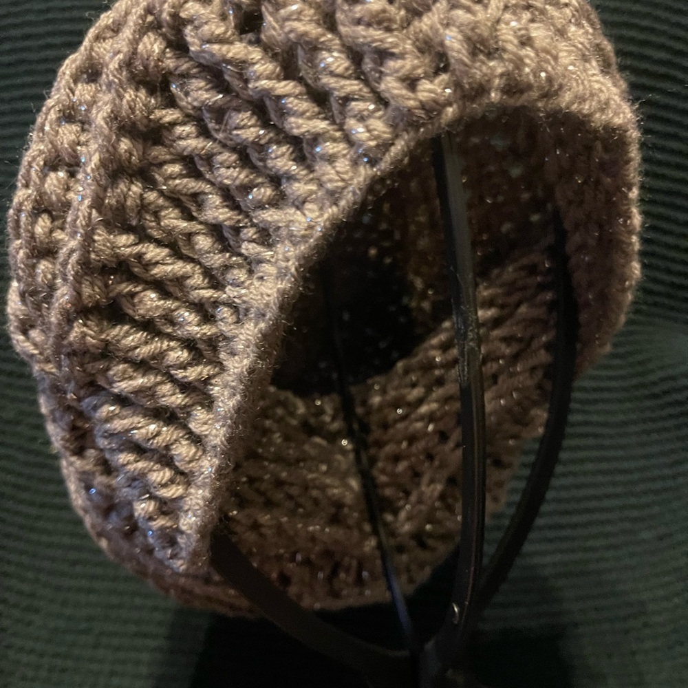 Chunky crochet Brown Slouch Hat